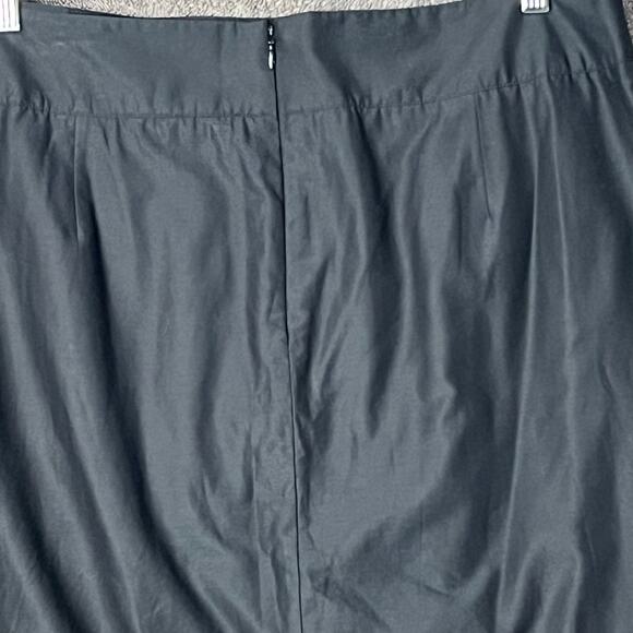 Banana Republic Black A-Line Woven Cotton Skirt Floral‎ Embroidered Knee 14 - Picture 6 of 10